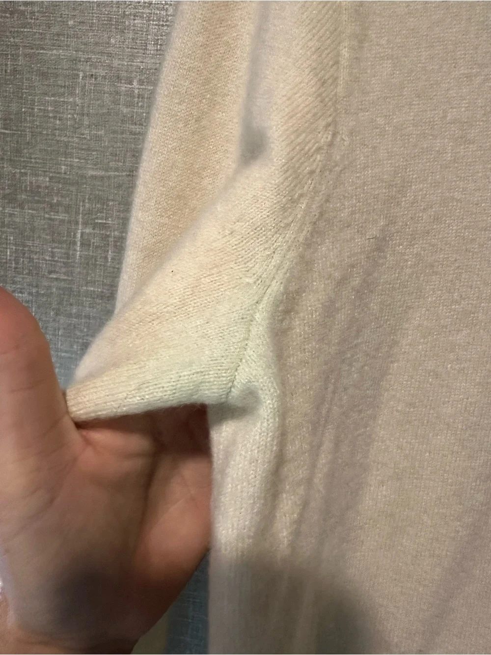 J. Crew Men's 100% Cashmere Sweater in Cream